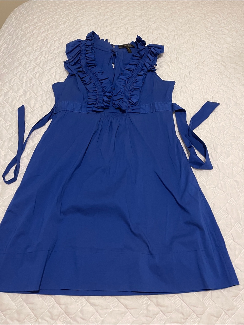 BCBGMaxAzria Ruffle-Trim Royal Blue Girls Dress